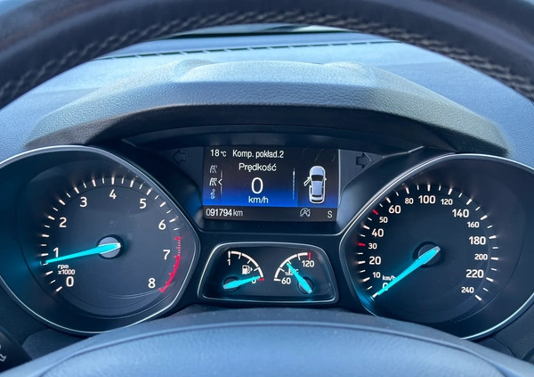Ford Kuga cena 69999 przebieg: 91000, rok produkcji 2017 z Sośnicowice małe 667